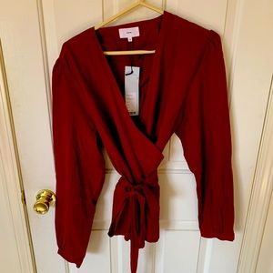 NWT Kotn Wrap Blouse 100% Cotton